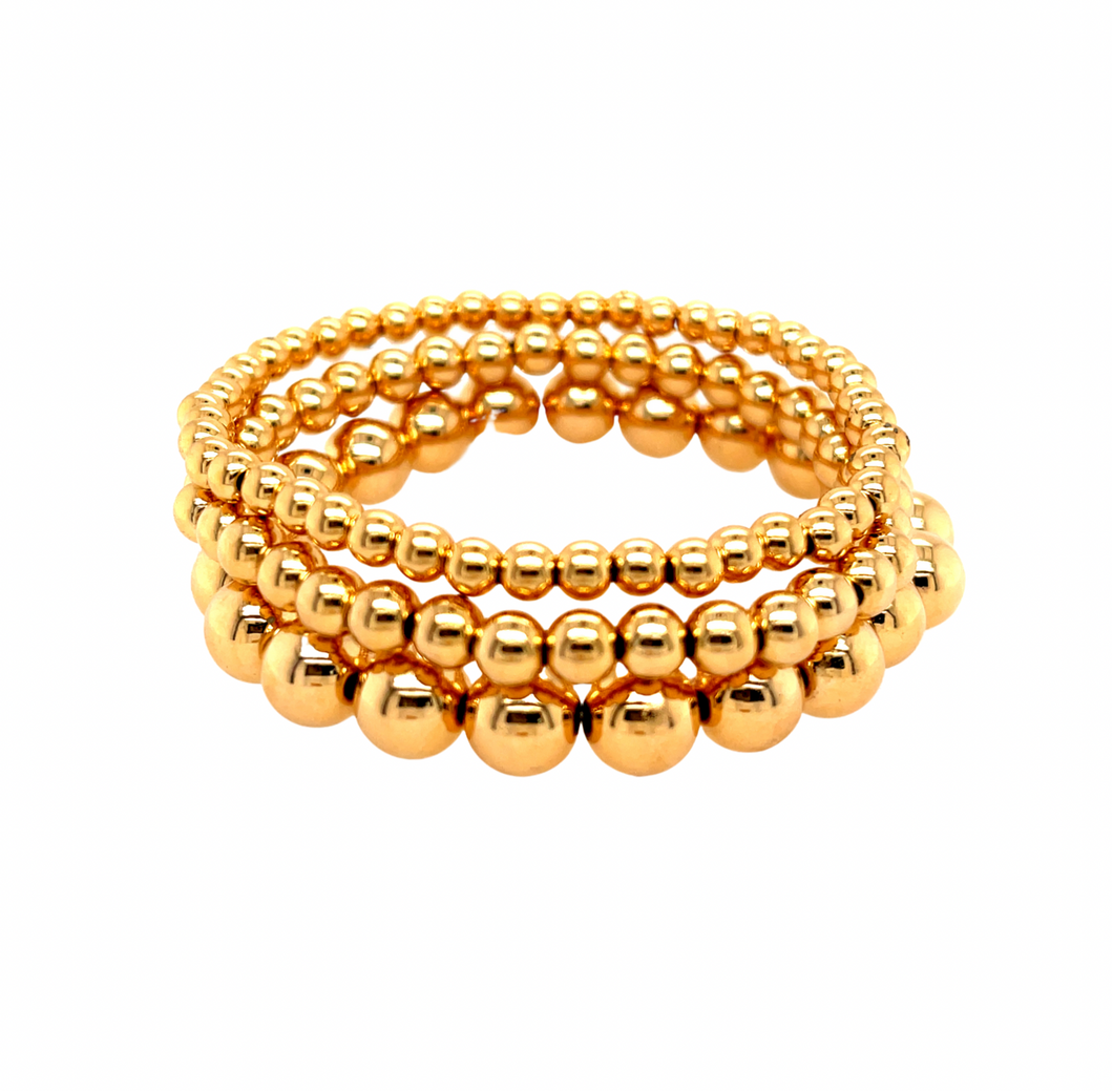 Roxy Gold Beaded Bracelets Set